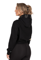 Tracey Cropped Hoodie - Black