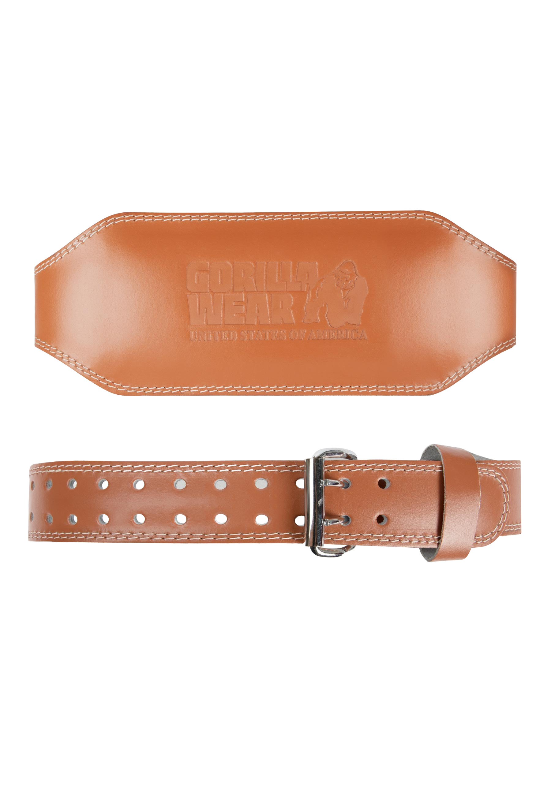 GW 6- Inch Padded Leather Lifting Belt - Brown