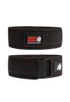 GW 4 Inch Nylon Lifting Belt - Black/Red Stitched