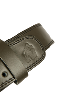 Gorilla Wear 4 Inch Padded Leather Lifting Belt - Army Green
