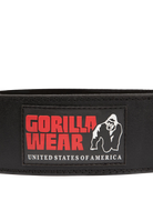 Gorilla Wear 4 Inch Padded Leather Lifting Belt - Black/Red