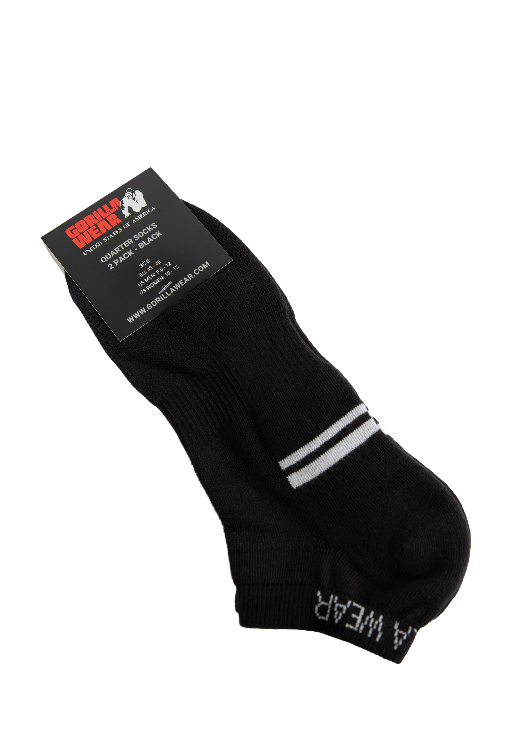 Quarter Socks 2-Pack - Black