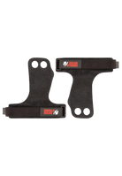 2-Hole Leather Lifting Grips - Black