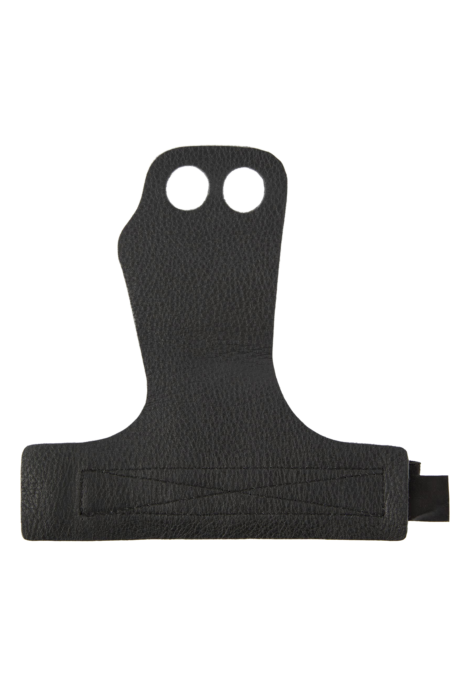 2-Hole Leather Lifting Grips - Black