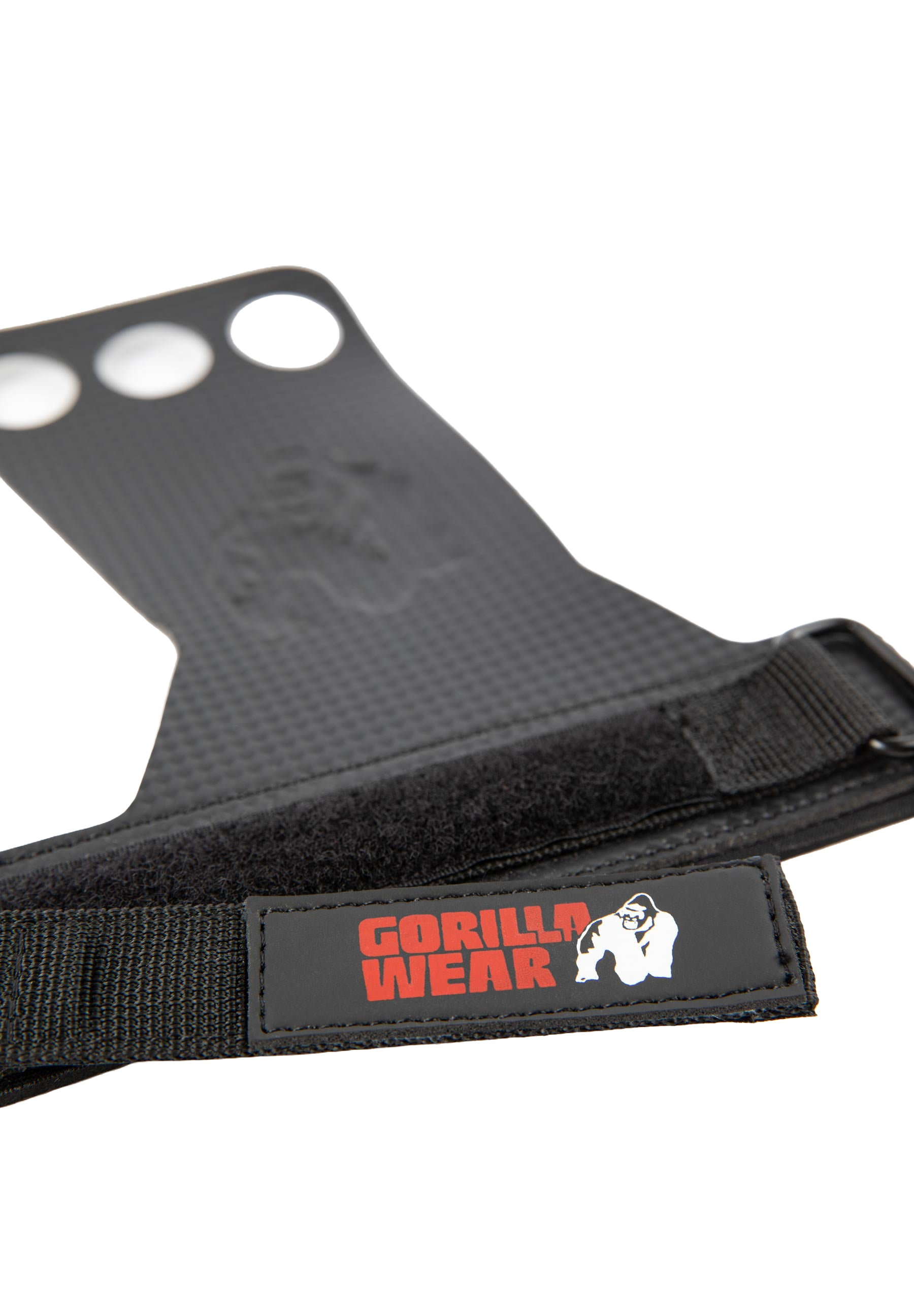 3-Hole Carbon Lifting Grips - Black