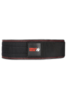 Gorilla Wear 4 Inch Premium Leather Lifting Belt - Black/Red