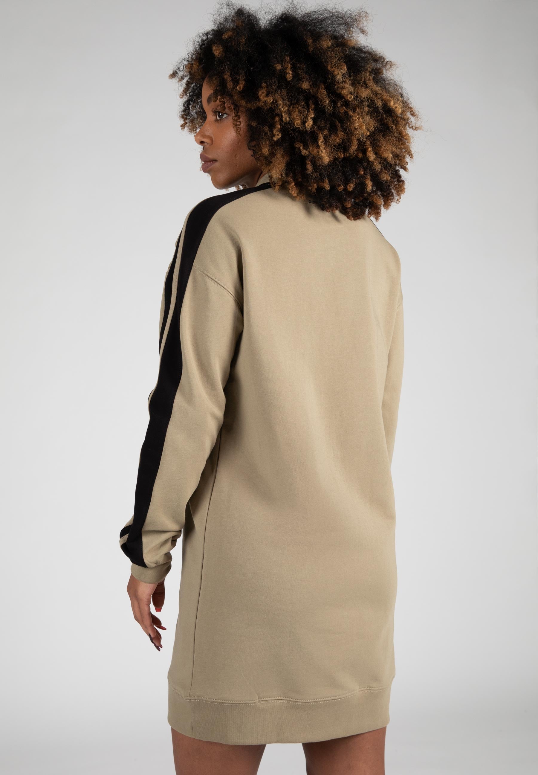 Isabella Sweatshirt Dress - Beige | GorillaWearUsa Isabella Sweatshirt Dress - Beige | GorillaWearUsa