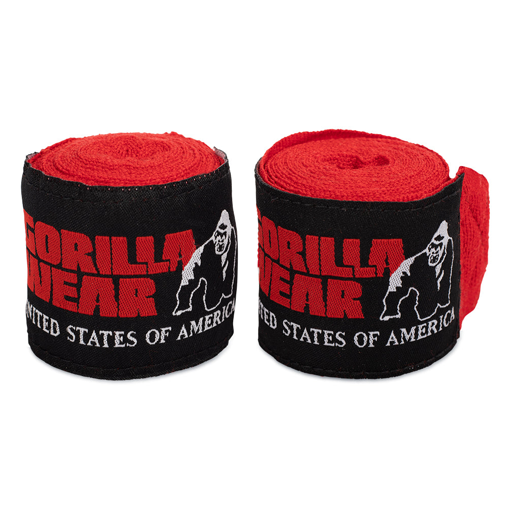 Boxing Hand Wraps - Red | GorillaWearUsa