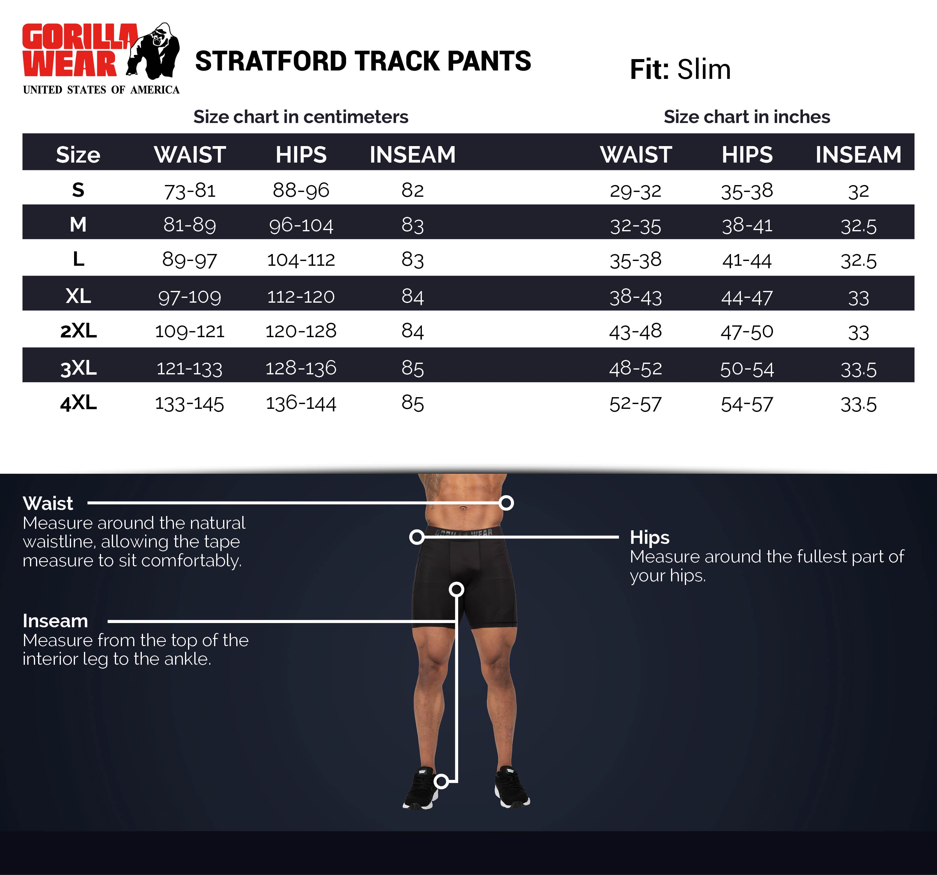 Stratford Track Pants Black GorillaWearUsa